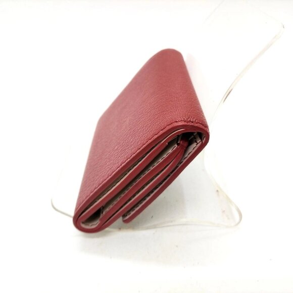 Burberry Wallet Red Leather 200-082425 - Picture 3 of 9